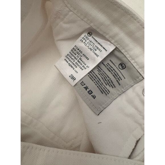 Adriano Goldschmeid AG Stevie Ankle White Raw Hem Jeans 29 - Picture 7 of 8